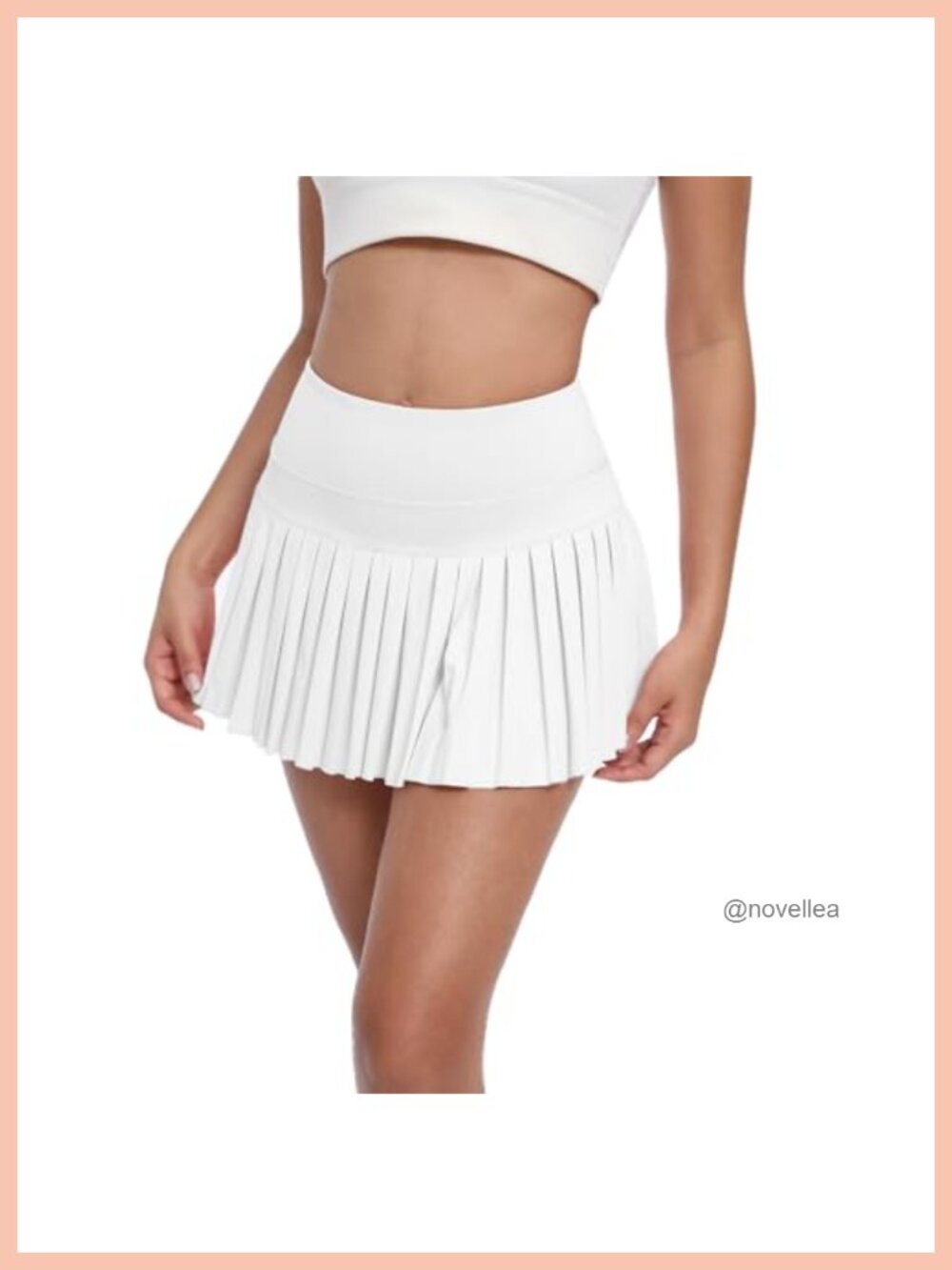 Pleated Tennis Skort with Pockets Built-in Shorts High Waisted Athletic Skirt